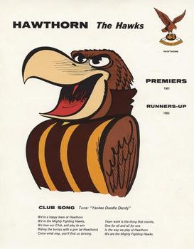 1968 Sun Valley-Twisties VFL Football Game - Mascot Wall Scrolls #NNO Hawthorn Front